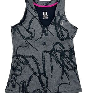 Eleven by Venus Williams Athletic Tank Top Gray Black Small